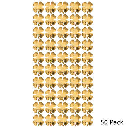 50 Pack Shamrock Shape Acrylic Mirror Tiles Crafts Select Color
