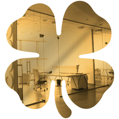 50 Pack Shamrock Shape Acrylic Mirror Tiles Crafts Select Color