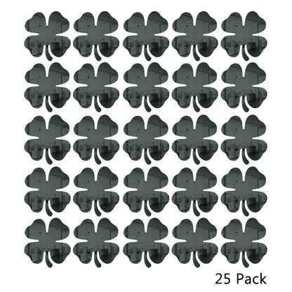 25 Pack Shamrock Shape Acrylic Mirror Tiles Crafts Select Color