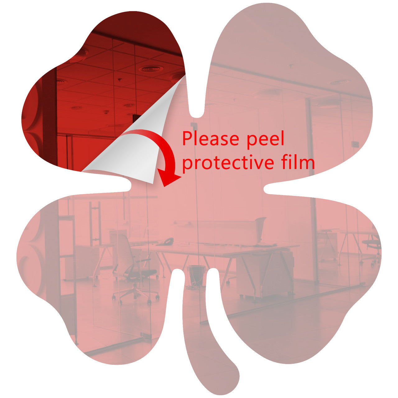 25 Pack Shamrock Shape Acrylic Mirror Tiles Crafts Select Color