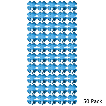 50 Pack Shamrock Shape Acrylic Mirror Tiles Crafts Select Color