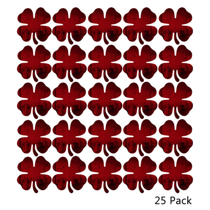 25 Pack Shamrock Shape Acrylic Mirror Tiles Crafts Select Color