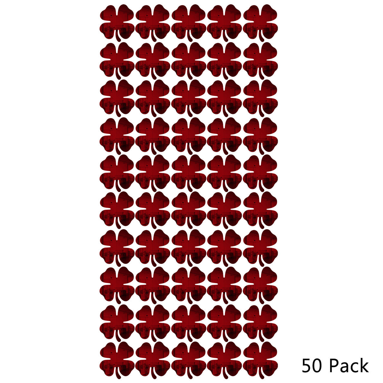 50 Pack Shamrock Shape Acrylic Mirror Tiles Crafts Select Color