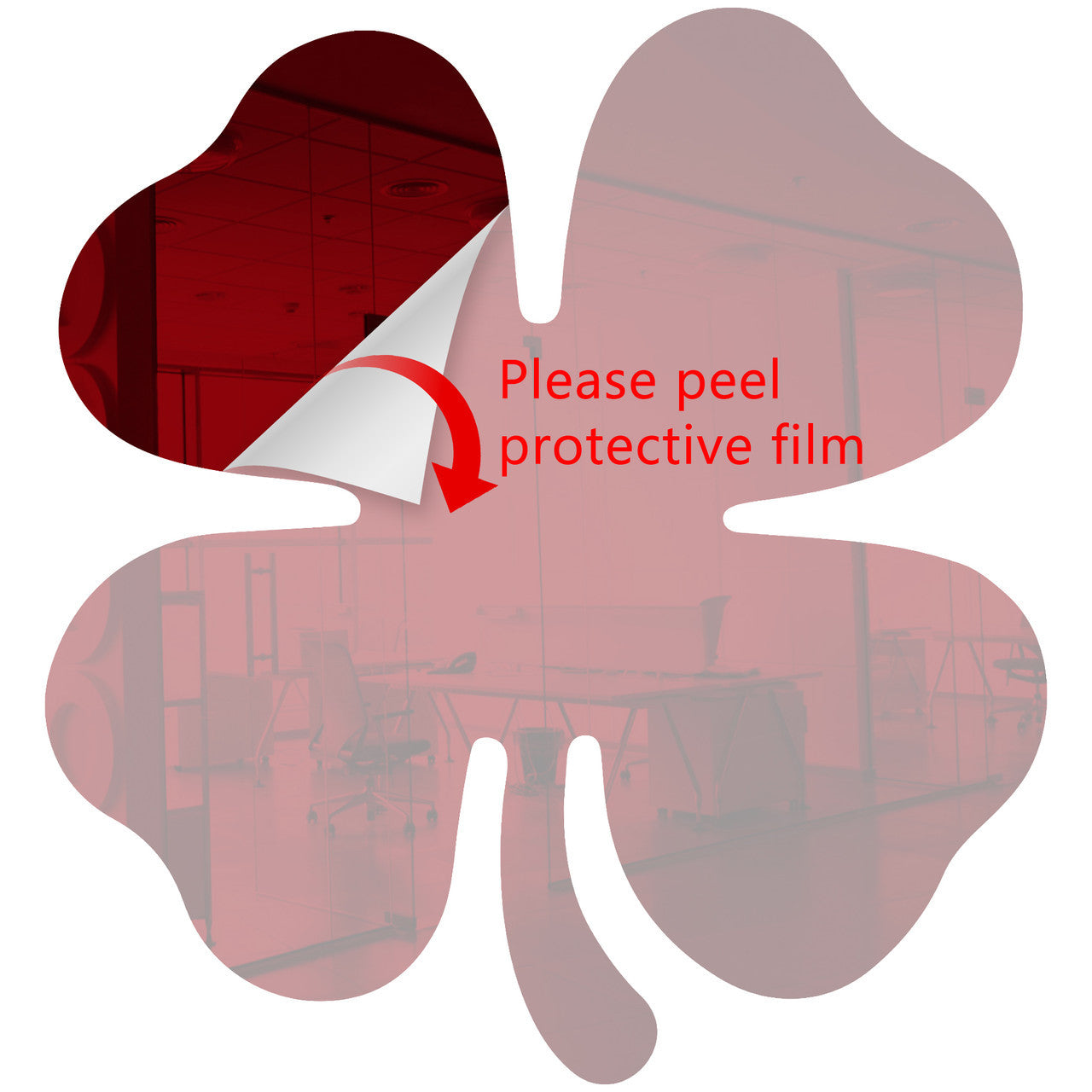 50 Pack Shamrock Shape Acrylic Mirror Tiles Crafts Select Color