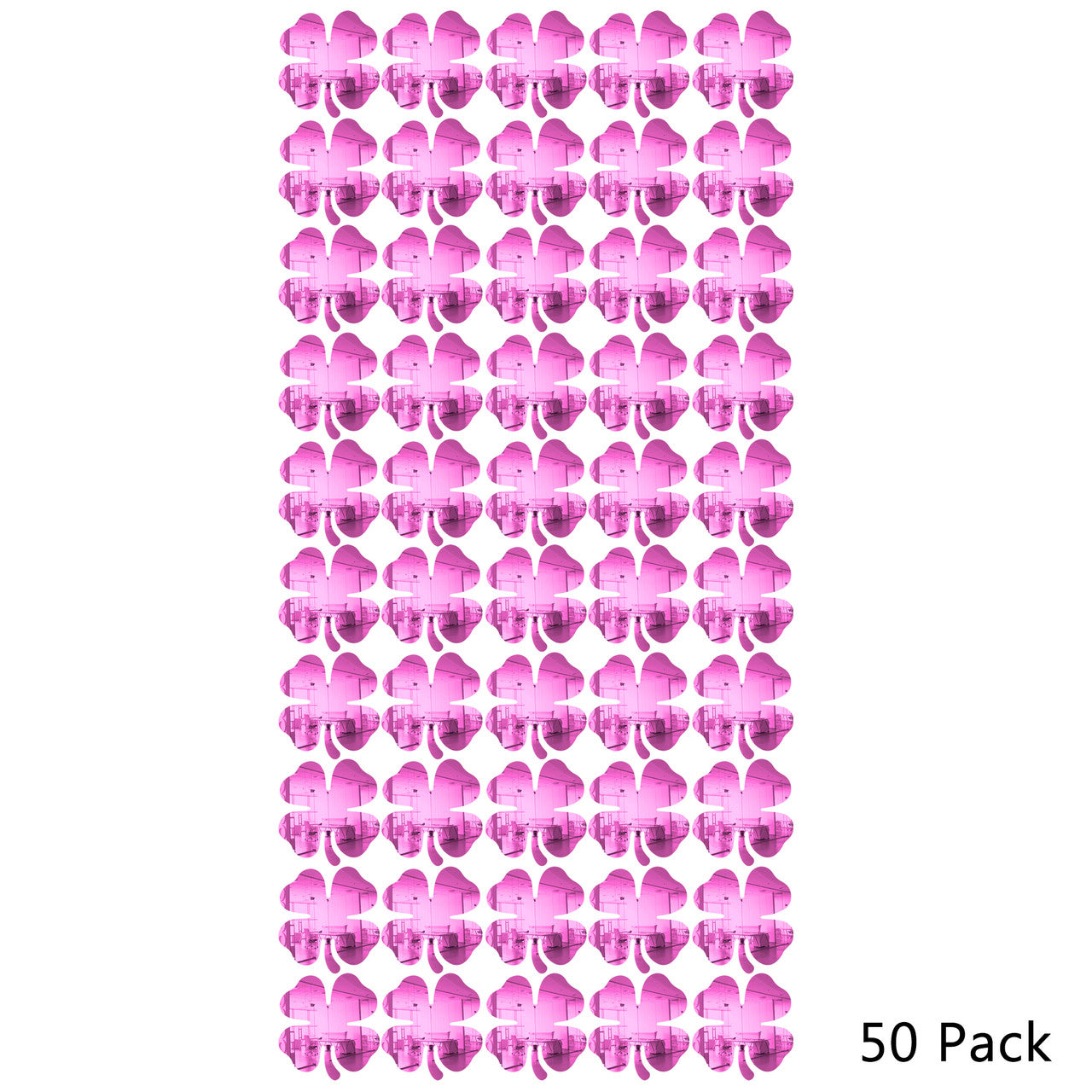 50 Pack Shamrock Shape Acrylic Mirror Tiles Crafts Select Color