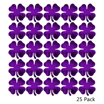 25 Pack Shamrock Shape Acrylic Mirror Tiles Crafts Select Color
