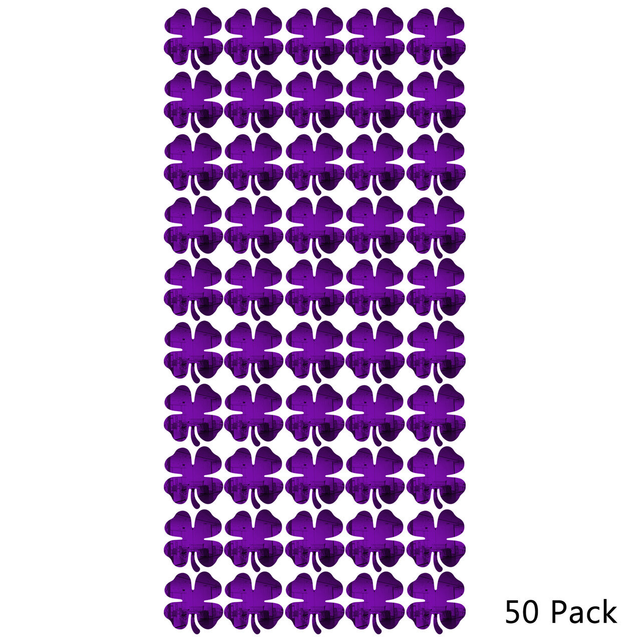 50 Pack Shamrock Shape Acrylic Mirror Tiles Crafts Select Color