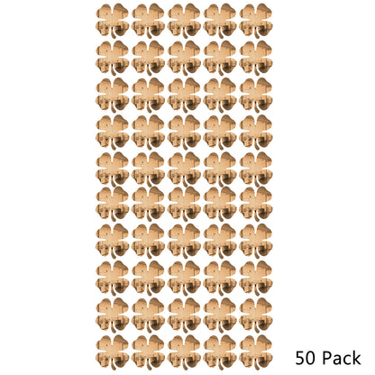 50 Pack Shamrock Shape Acrylic Mirror Tiles Crafts Select Color