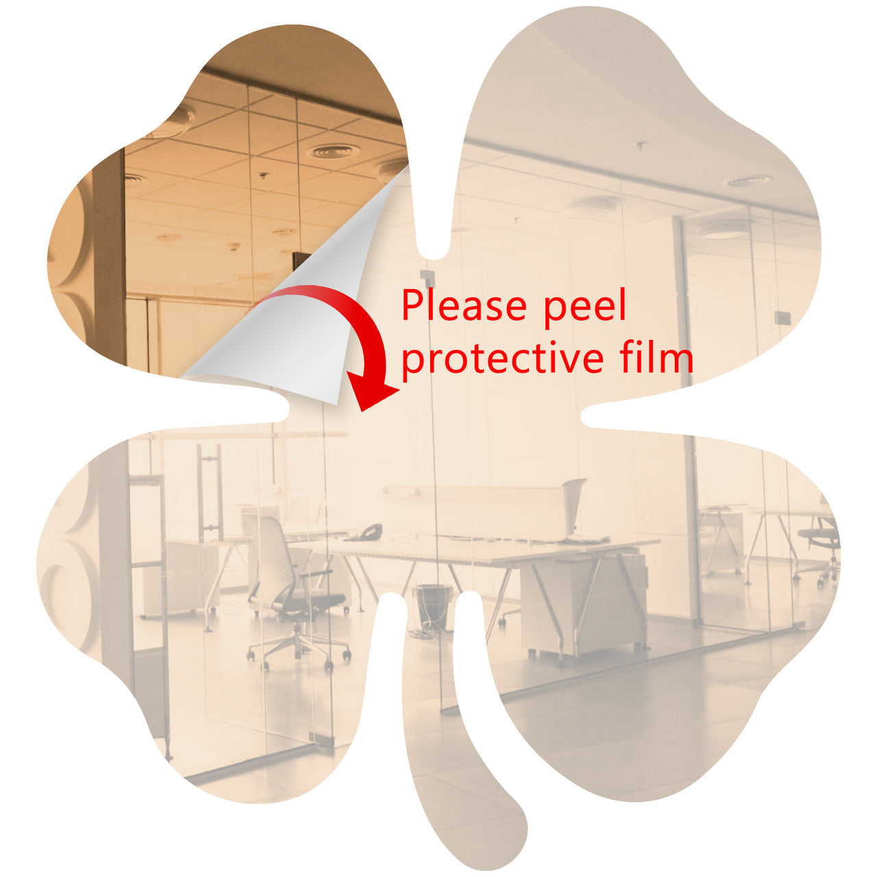 25 Pack Shamrock Shape Acrylic Mirror Tiles Crafts Select Color