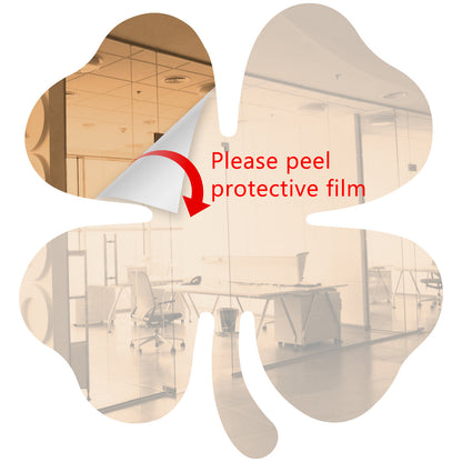 50 Pack Shamrock Shape Acrylic Mirror Tiles Crafts Select Color