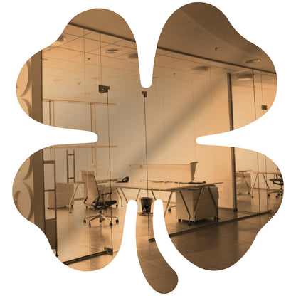 Rose Gold Shamrock Shaped Mirror Acrylic Pieces for Arts and Crafts