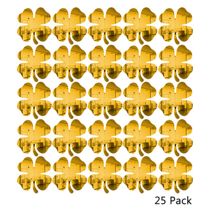25 Pack Shamrock Shape Acrylic Mirror Tiles Crafts Select Color