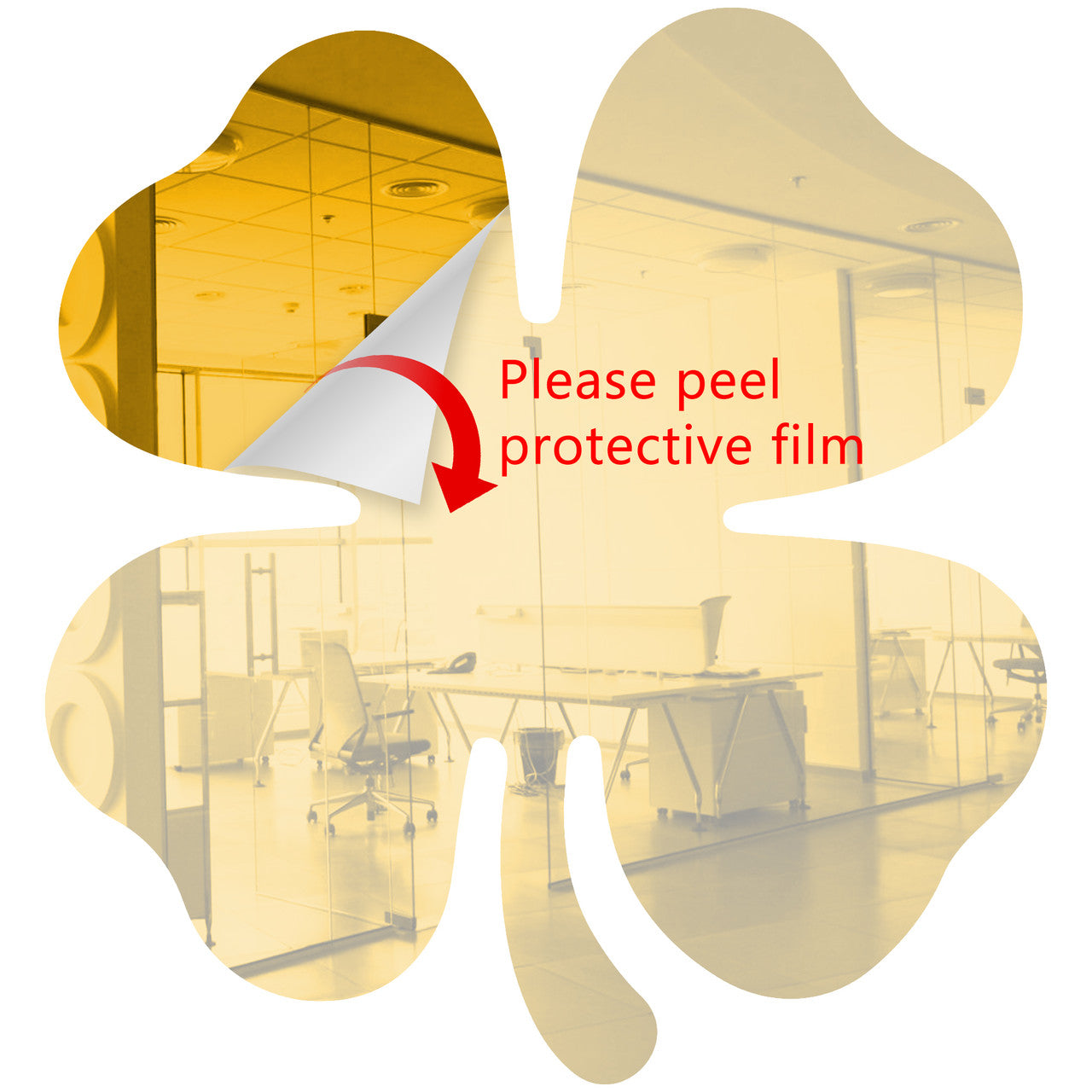 25 Pack Shamrock Shape Acrylic Mirror Tiles Crafts Select Color