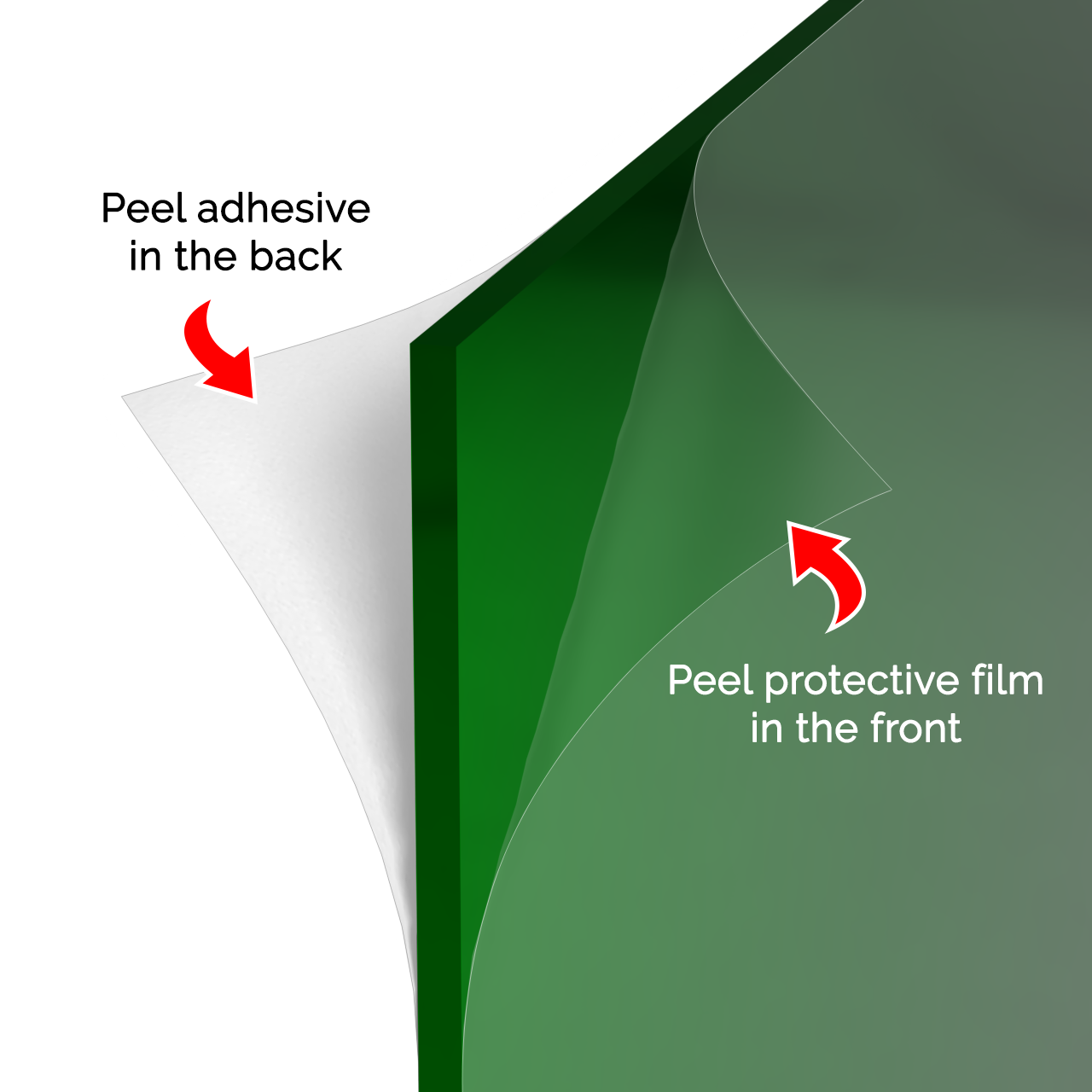 24" x 24" Acrylic Mirror Sheet with Adhesive Back