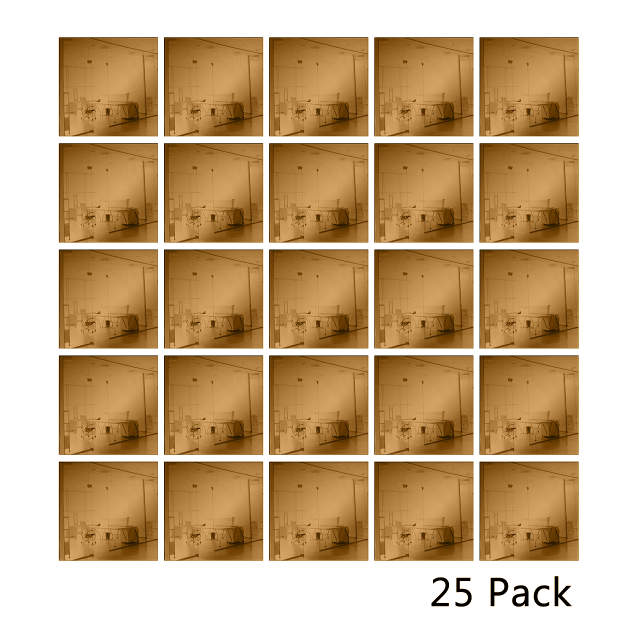 25 Pack Square Shaped Mirror Acrylic Pieces for Arts and Crafts