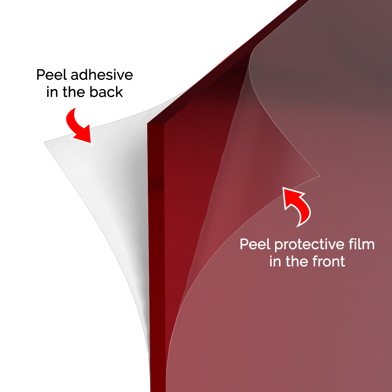 24" x 24" Acrylic Mirror Sheet with Adhesive Back