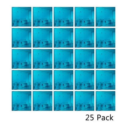 25 Pack Square Shaped Mirror Acrylic Pieces for Arts and Crafts