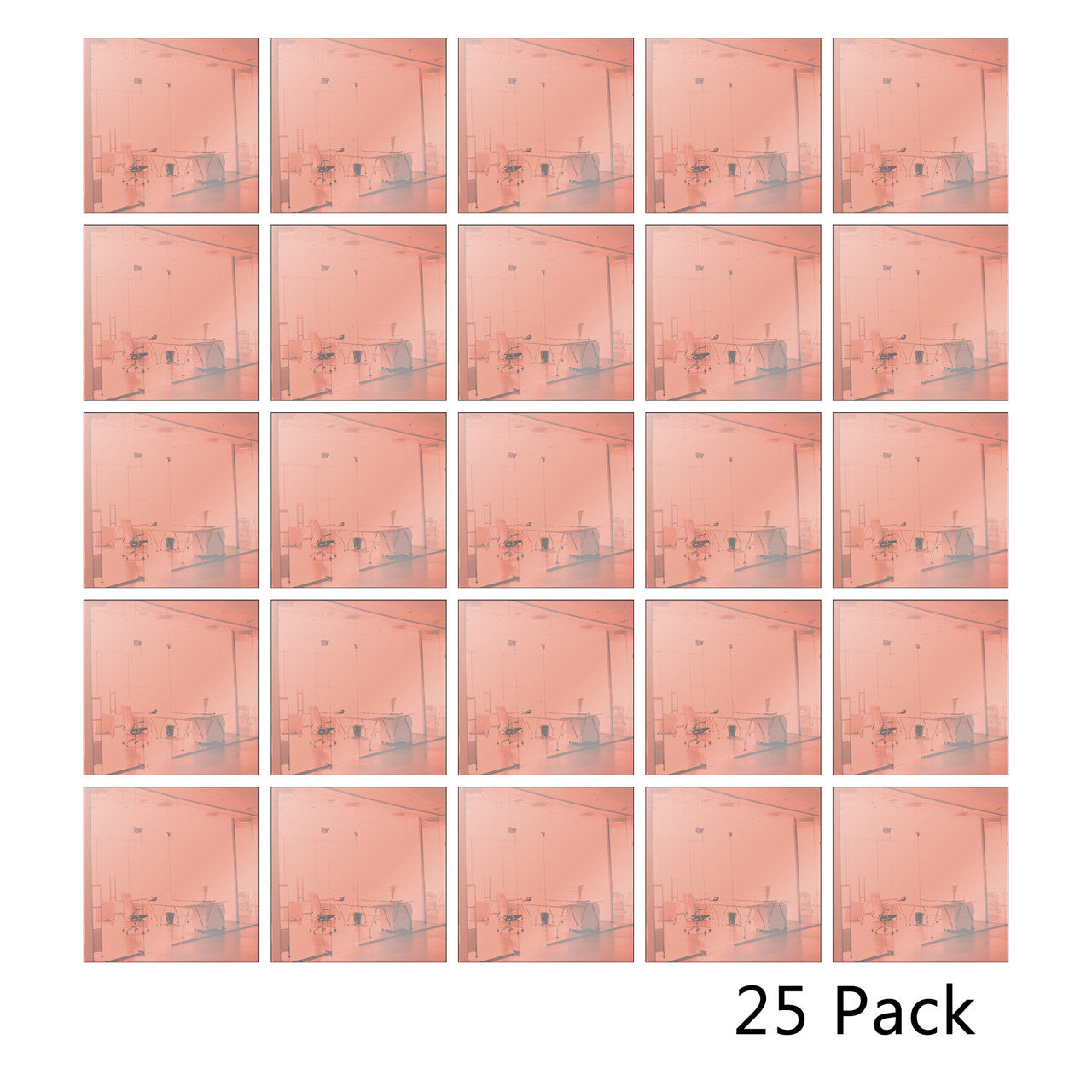 25 Pack Square Shaped Mirror Acrylic Pieces for Arts and Crafts