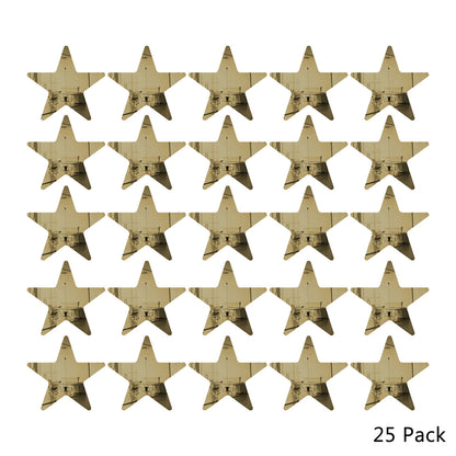 25 Pack Star Shaped Mirror Acrylic Pieces for Arts and Crafts