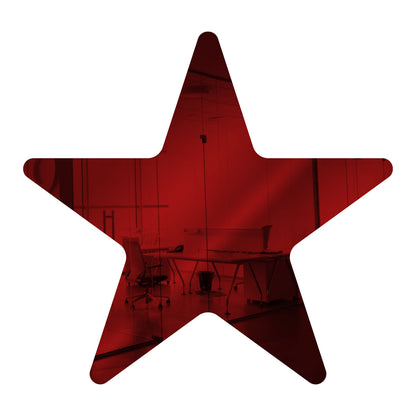 Dark Red Star Shaped Mirror Acrylic Pieces for Arts and Crafts