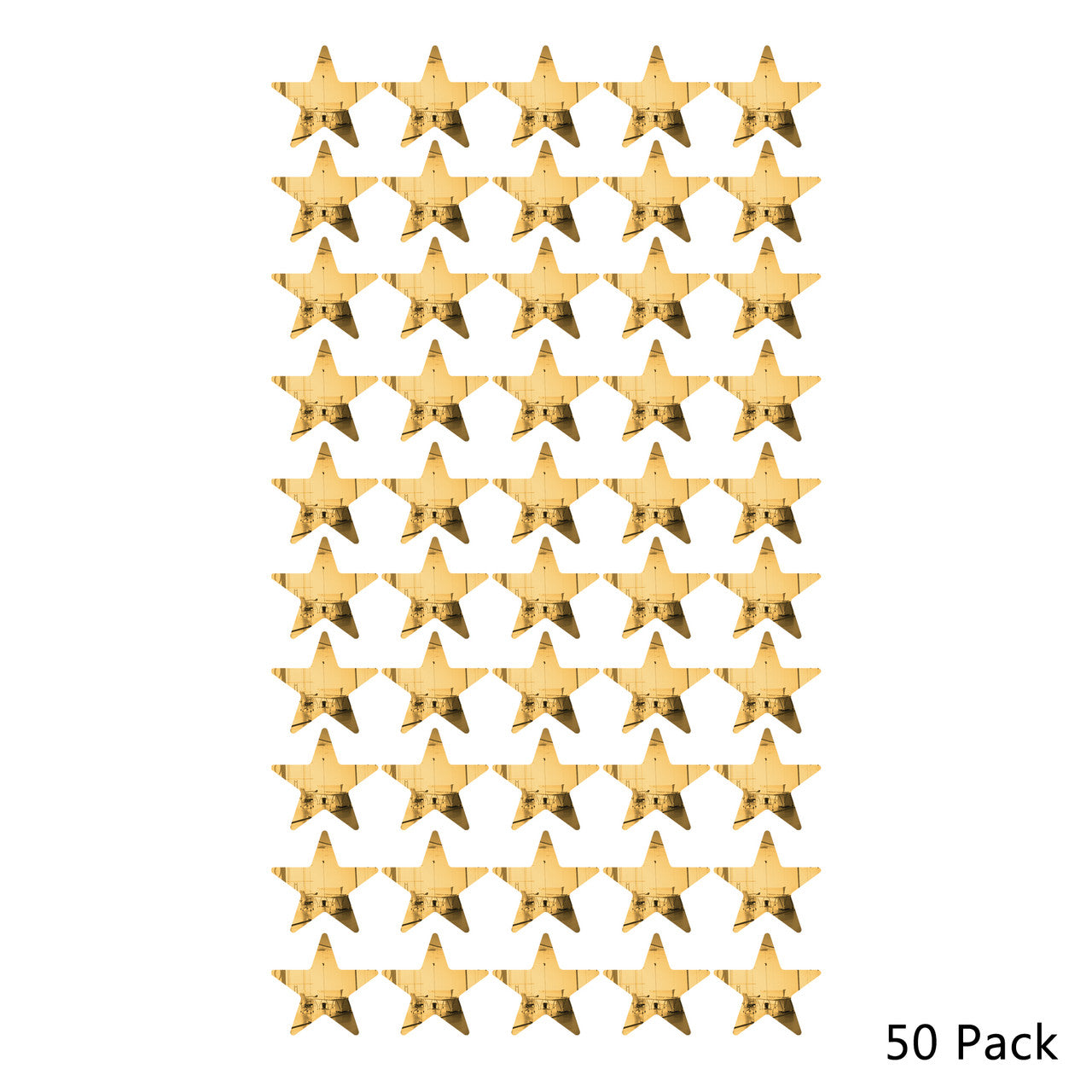 50 Pack Star Shaped Mirror Acrylic Pieces for Arts and Crafts