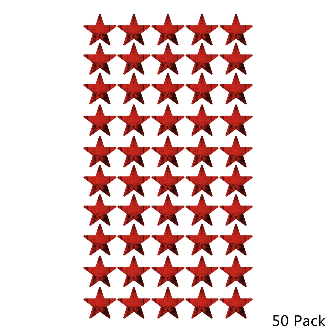 50 Pack Star Shaped Mirror Acrylic Pieces for Arts and Crafts