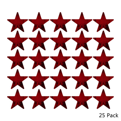 25 Pack Star Shaped Mirror Acrylic Pieces for Arts and Crafts