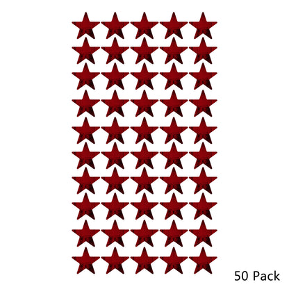 50 Pack Star Shaped Mirror Acrylic Pieces for Arts and Crafts