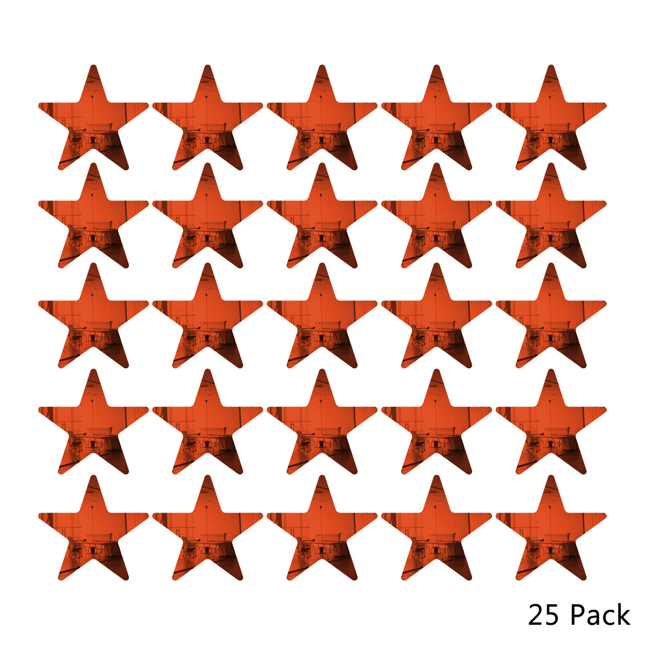 25 Pack Star Shaped Mirror Acrylic Pieces for Arts and Crafts
