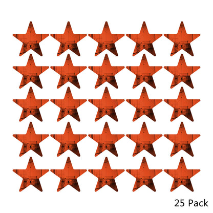 25 Pack Star Shaped Mirror Acrylic Pieces for Arts and Crafts