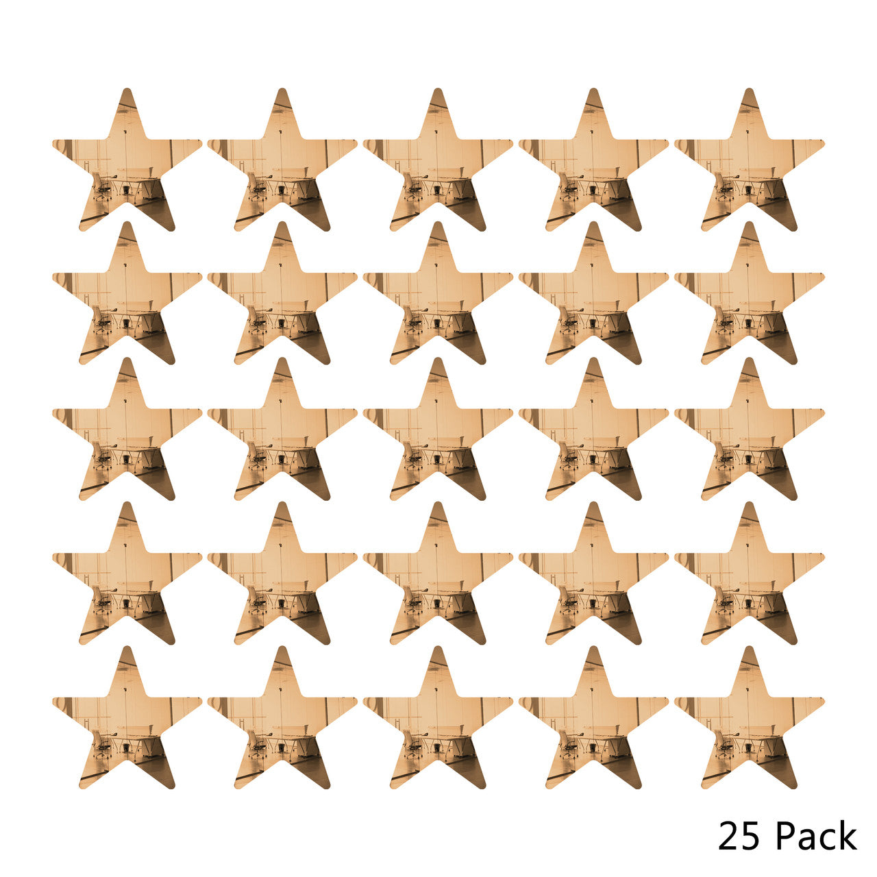 25 Pack Star Shaped Mirror Acrylic Pieces for Arts and Crafts
