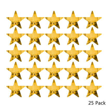 25 Pack Star Shaped Mirror Acrylic Pieces for Arts and Crafts