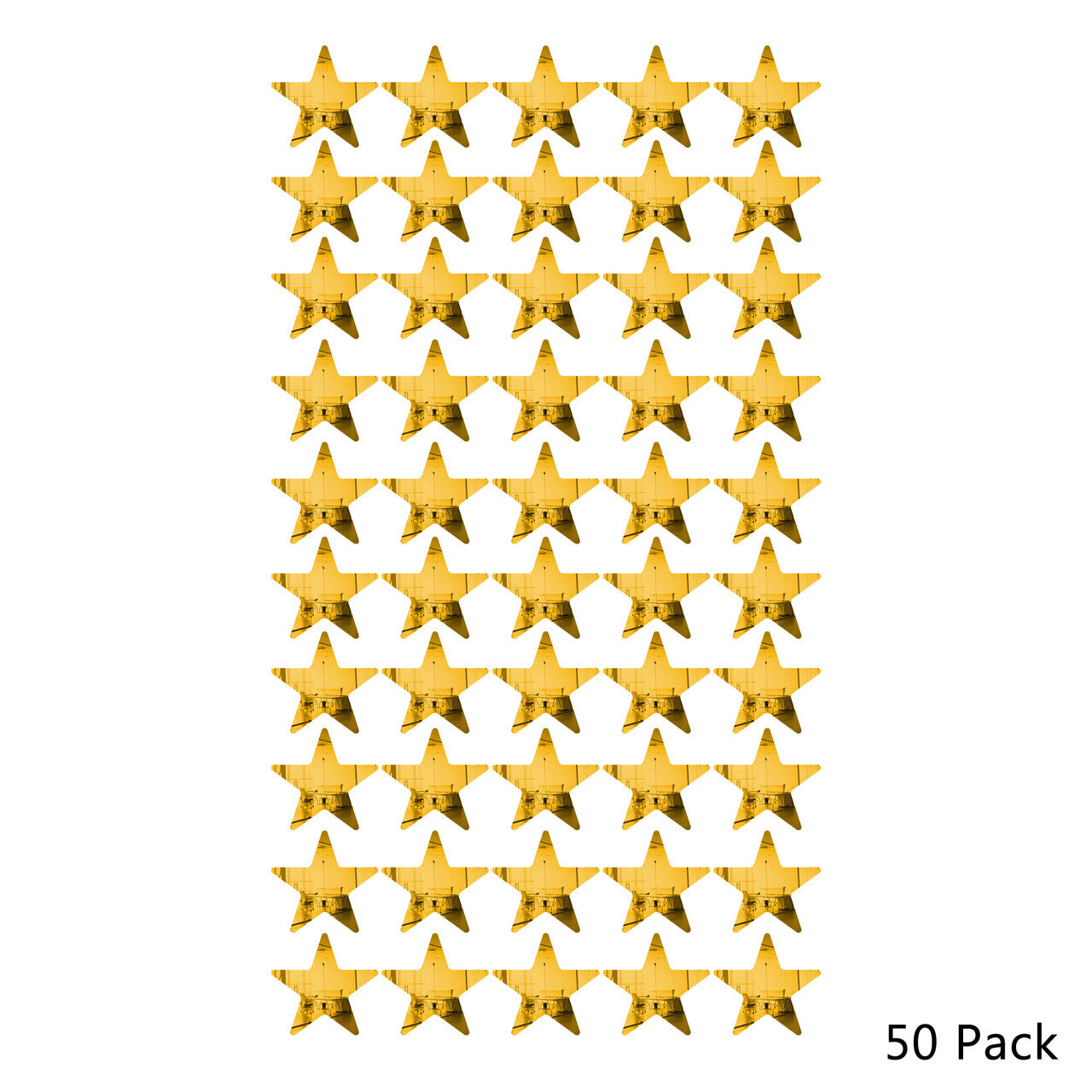 50 Pack Star Shaped Mirror Acrylic Pieces for Arts and Crafts
