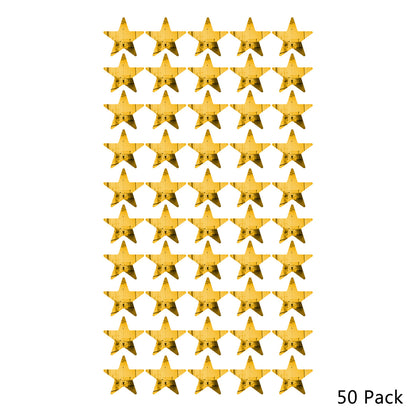 50 Pack Star Shaped Mirror Acrylic Pieces for Arts and Crafts