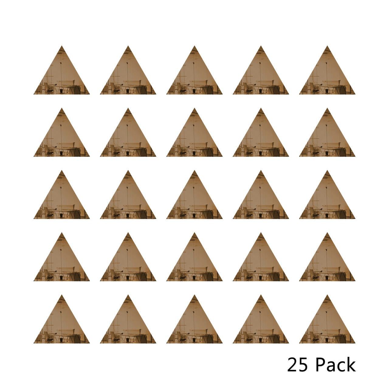 25 Pack Triangle Shaped Mirror Acrylic Pieces for Arts and Crafts