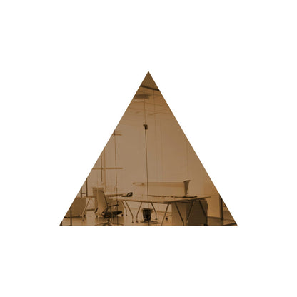 Bronze Triangle Shaped Mirror Acrylic Pieces for Arts and Crafts