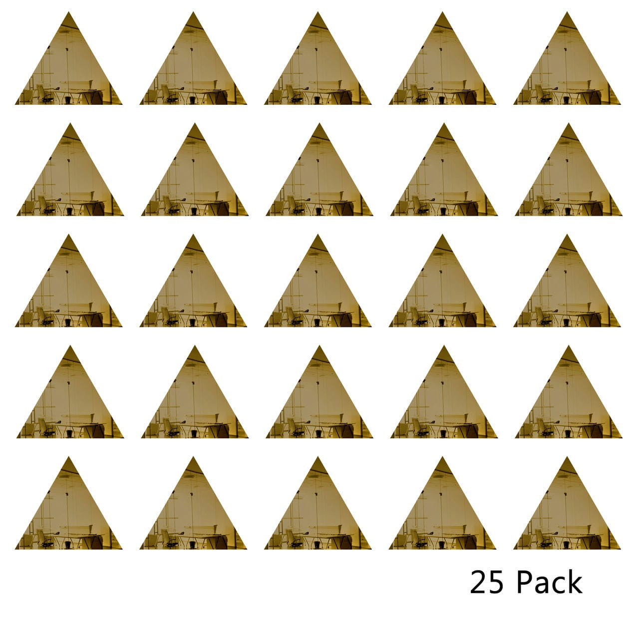 25 Pack Triangle Shaped Mirror Acrylic Pieces for Arts and Crafts