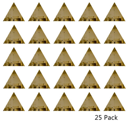 25 Pack Triangle Shaped Mirror Acrylic Pieces for Arts and Crafts