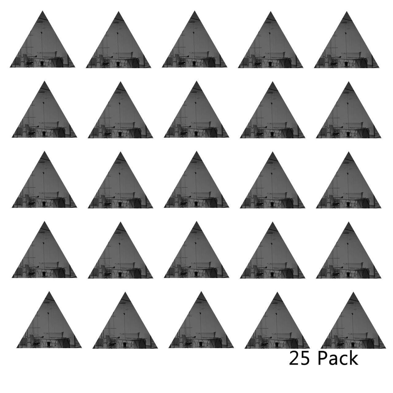 25 Pack Triangle Shaped Mirror Acrylic Pieces for Arts and Crafts
