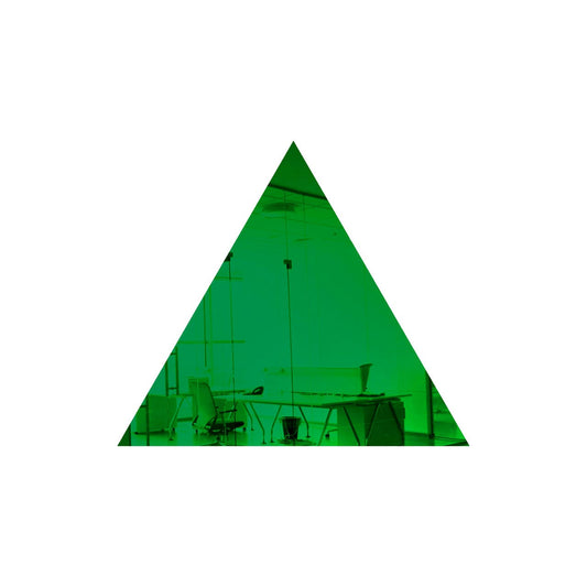 Light Green Triangle Mirror Acrylic Pieces for Arts and Crafts