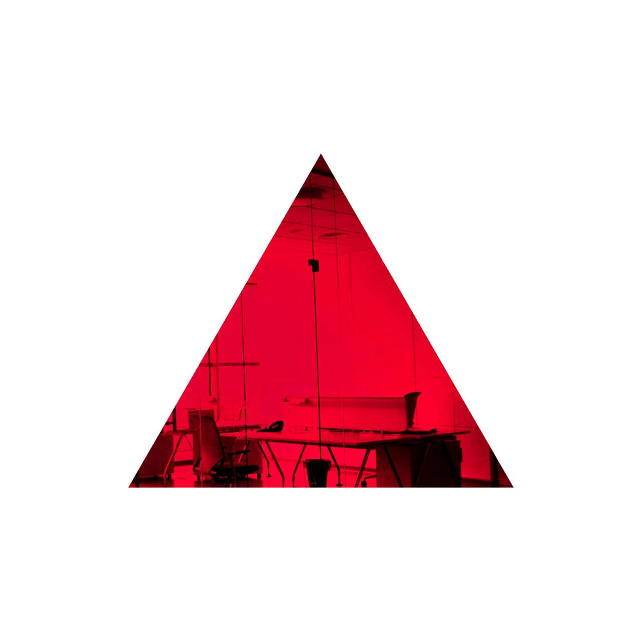 Light Red Triangle Mirror Acrylic Pieces for Arts and Crafts
