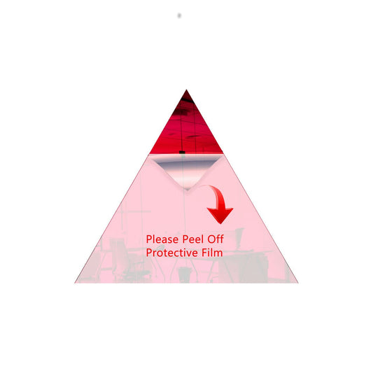 Light Red Triangle Mirror Acrylic Pieces for Arts and Crafts