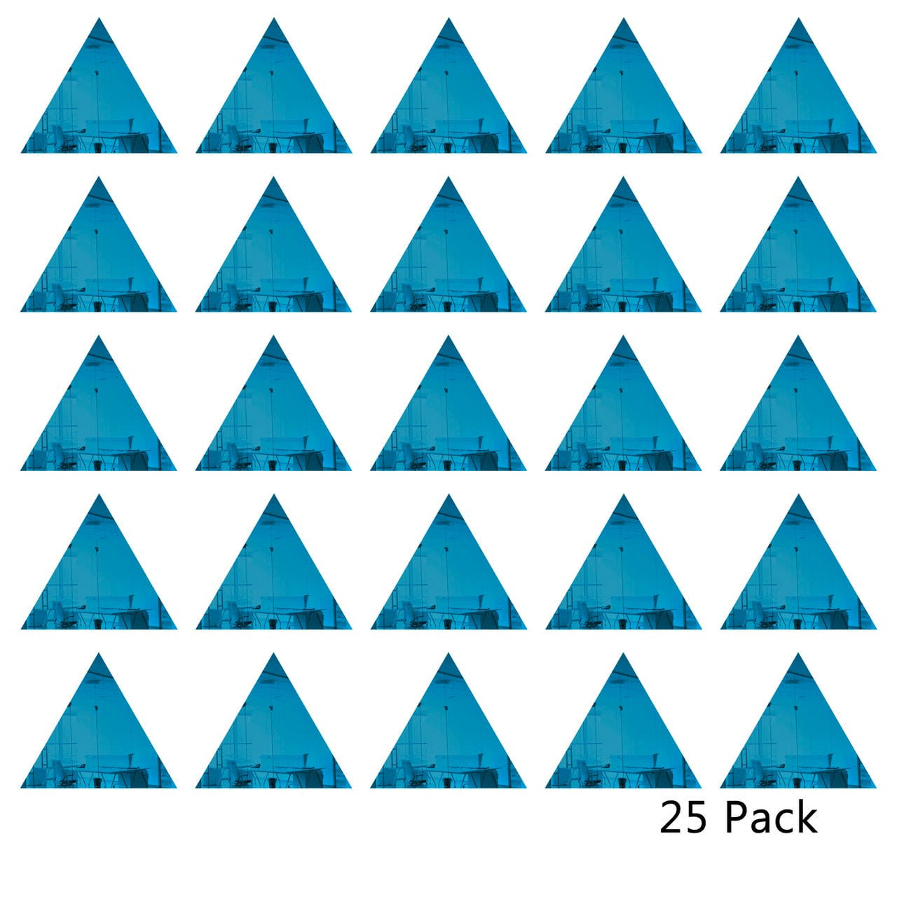 25 Pack Triangle Shaped Mirror Acrylic Pieces for Arts and Crafts
