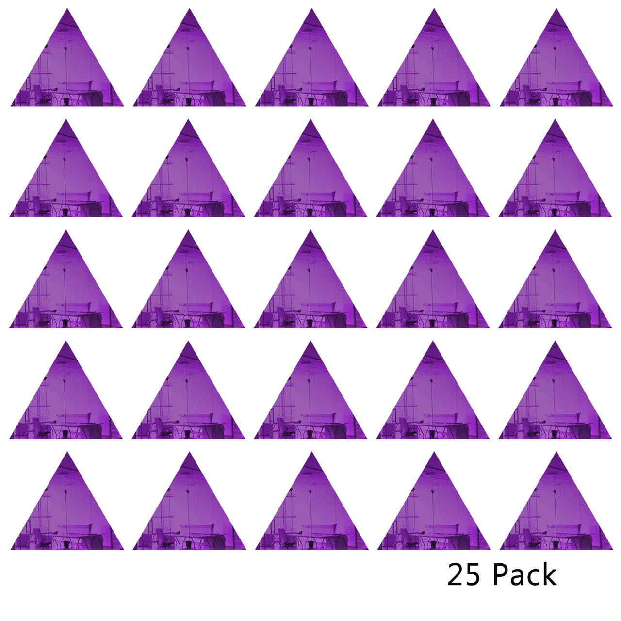 25 Pack Triangle Shaped Mirror Acrylic Pieces for Arts and Crafts