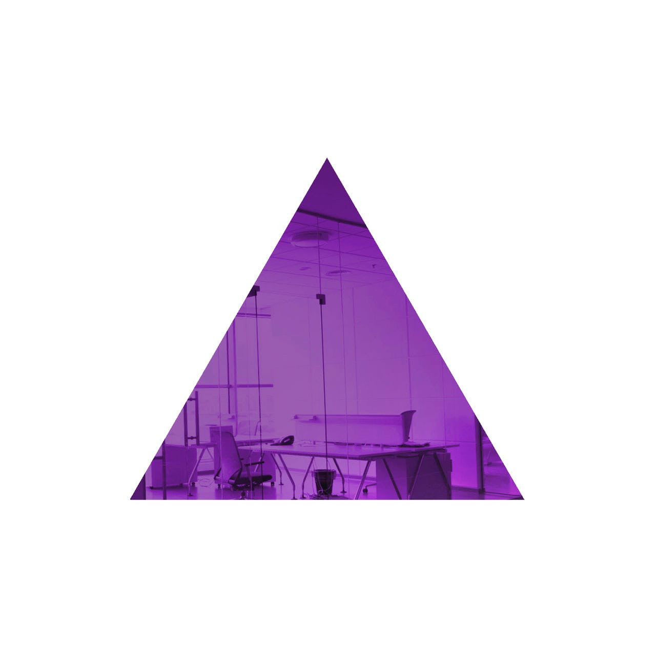 Purple Triangle Shaped Mirror Acrylic Pieces for Arts and Crafts