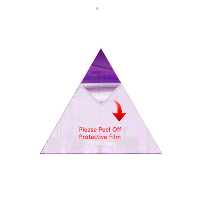 Purple Triangle Shaped Mirror Acrylic Pieces for Arts and Crafts