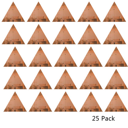 25 Pack Triangle Shaped Mirror Acrylic Pieces for Arts and Crafts