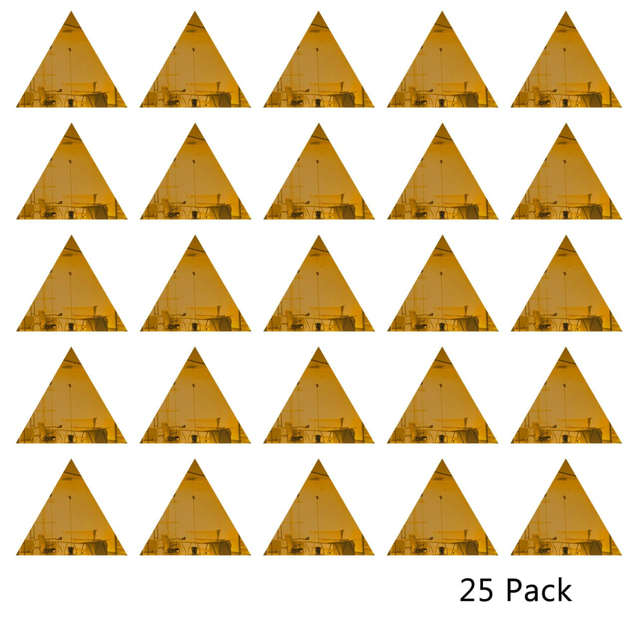 25 Pack Triangle Shaped Mirror Acrylic Pieces for Arts and Crafts