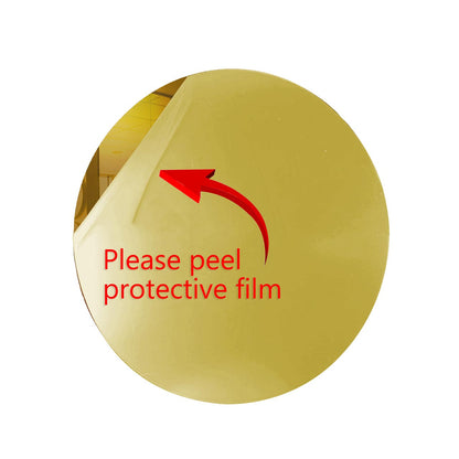 Yellow Round Shaped Mirror Acrylic Pieces for Arts and Crafts