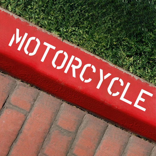 MOTORCYCLE Stencil with 6" Letters
